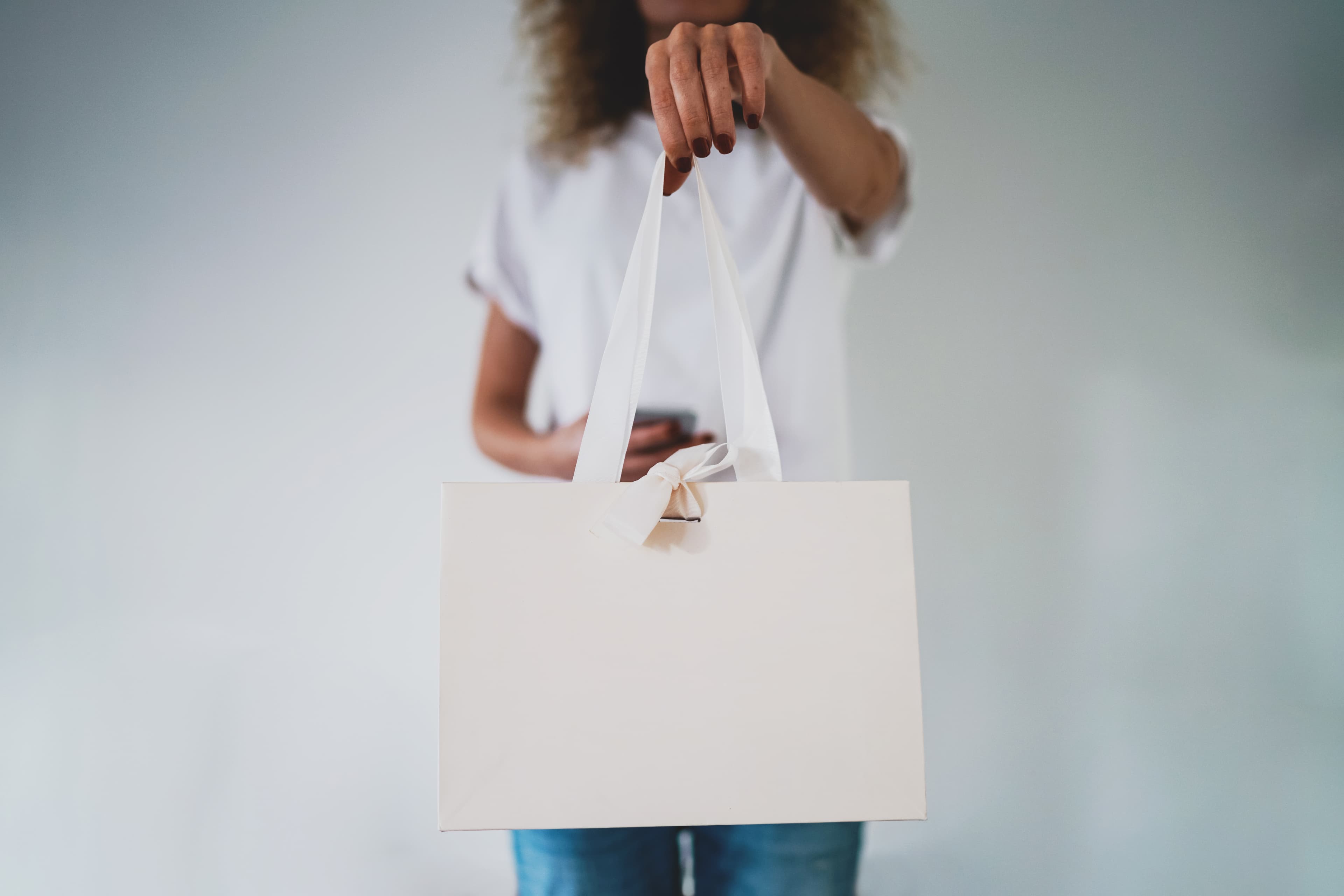 Woman holding a reward